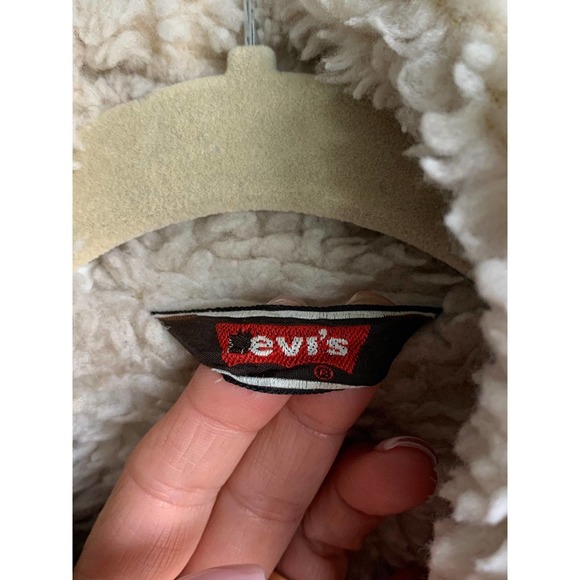 VTG 70s Levi’s Orange Tag quilted denim Sherpa jacket. - Picture 2 of 9